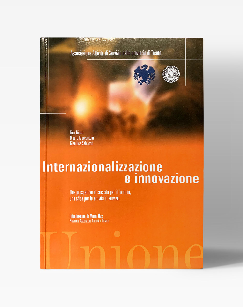 Copertina del libro "Internazionalizzazione e innovazione - Una prospettiva di crescita per il Trentino, una sfida per le attività di servizio"